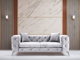 Atelier Del Sofa Como - Sofá de 2 plazas Gris claro